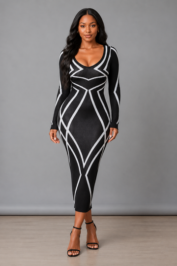 The Imani Sculpt Midi Dress