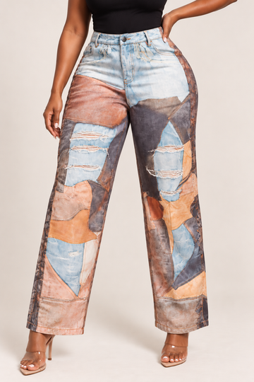 The Patchwork Wide-Leg Jeans