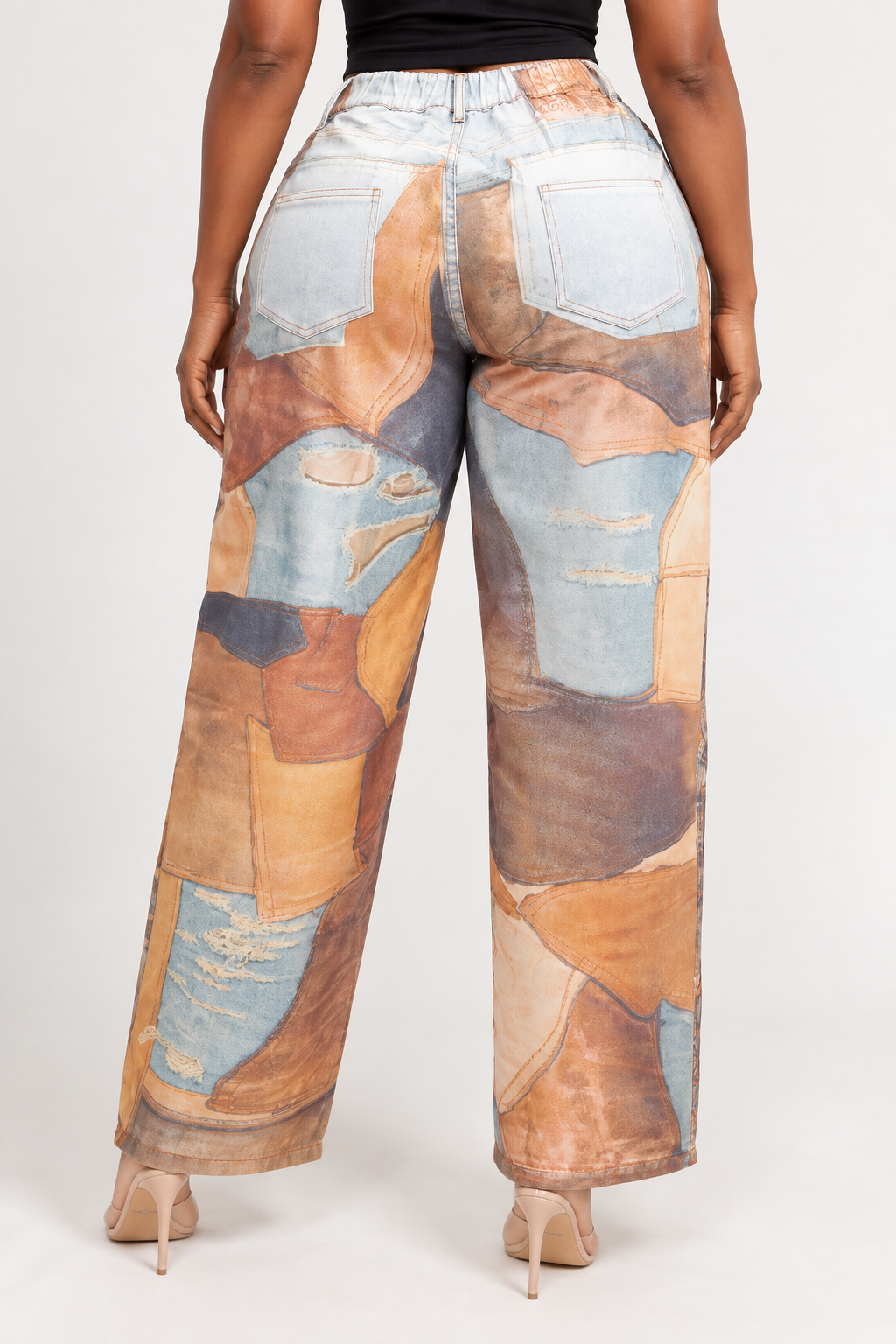 The Patchwork Wide-Leg Jeans