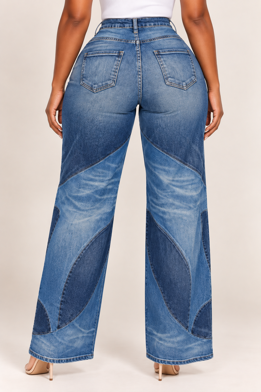 The Panelled Wide-Leg Jeans